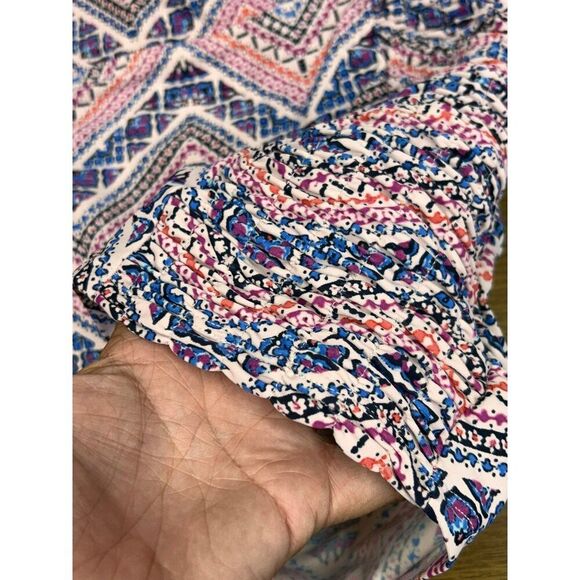 M Beach Bump By Motherhood Maternity Pink & Blue Chevron Tankini Swimsuit - Picture 7 of 9